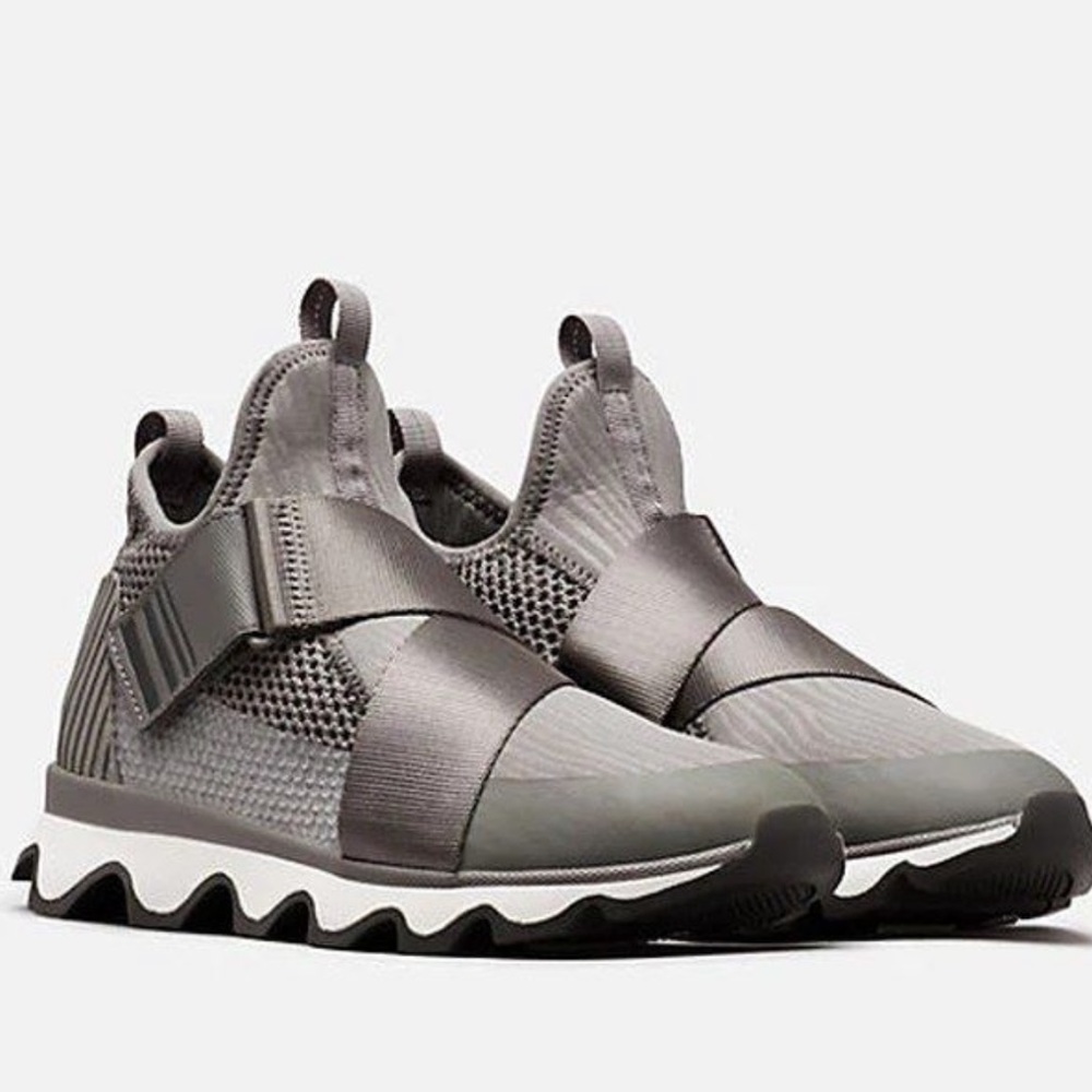 Sorel Kinetic Gray Slip On Platform Sneaker NEW 10